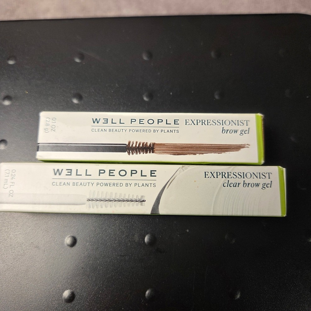 Well People Expressionist Brow Gel Set Blonde and Clear Clean Beauty Lot of 2